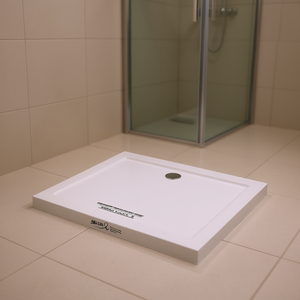 Base de Ducha Rectangular ABSOK de 27.6 x 35.4 Pulgadas, Material ABS, Drenaje Central, Diseño Minimalista Blanco - Product Image 2