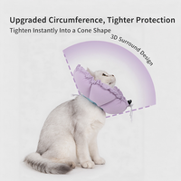 Collier Élisabéthain pour Chat et Chien, Rembourré en Coton PP Doux en Forme de Fleur, Réglable, Anti-Léchage et Anti-Morsure, pour la Récupération Post-Opératoire et la Guérison des Plaies