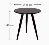 Ensemble de table d'appoint de nidification de salon en métal noir nordique minimaliste moderne Table basse avec assemblage facile