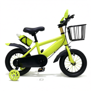 Bicicleta Infantil con Ruedas de Entrenamiento, Una Velocidad, Cuadro de Acero, Canasta Delantera, 12, 14, 16, 18, 20 Pulgadas - Product Image 1