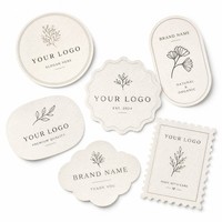 Etiquetas de Papel con Logotipo Personalizado, Grabado en Relieve, Estampado en Caliente, Corte Troquelado, Redondas, Ovaladas, Cualquier Forma, MOQ 100 Piezas