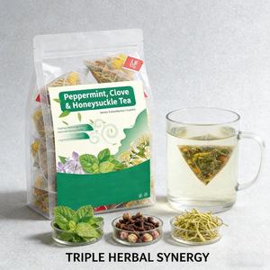 Té de Hierbas Orgánico Premium con Menta y Madreselva para el Alivio de la Gripe, la Garganta Dolorida, la Desintoxicación y el Apoyo Digestivo, Suplemento Dietético 5g - Product Image 4