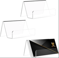 Porte-cartes de visite personnalisé en acrylique transparent Présentoir pour cartes nominatives 50pcs Présentoir pour cartes de crédit en plastique
