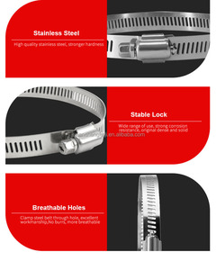 Có thể điều chỉnh chiều dài ống thép không gỉ Kẹp 1-400 mét đường kính Worm Gear CCTV <span class=keywords><strong>Camera</strong></span> núi Bracket cho ống Rod cho Loại màn hình - Product Image 6