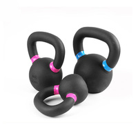 Kettlebell de compétition en fonte, revêtement vinyle pulvérisé, pour entraînement de force et de gravité en salle de sport, avec logo personnalisé, pour le sport