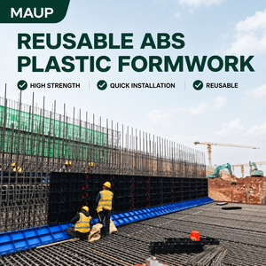 ระบบแบบหล่อคอนกรีตพลาสติก ABS แบบใช้ซ้ำได้สำหรับผนังคอนกรีต บ้านพักตากอากาศ และการก่อสร้างสระว่ายน้ำ - Product Image 1