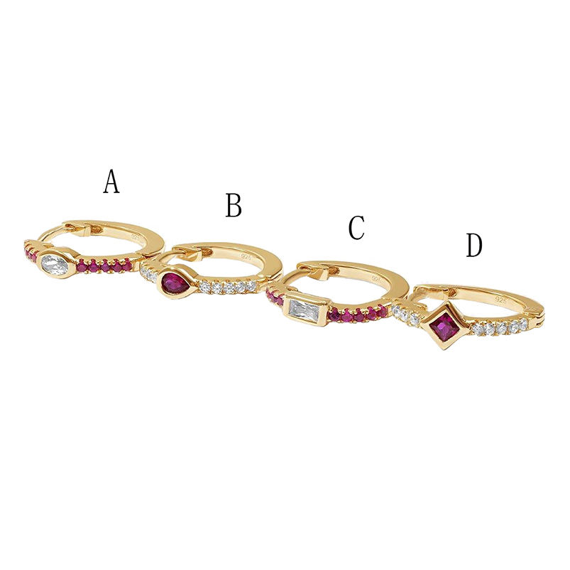 ทับทิม + ขาว CZ-A