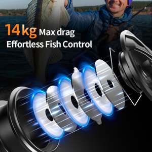 Nouvelle arrivée - <span class=keywords><strong>Moulinet</strong></span> de pêche à lancer avec système d'oscillation lente 5.2:1, lancer fluide, 6+1 roulements en acier inoxydable, bobine monobloc - Product Image 5