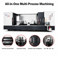 Máquina Herramienta CNC HHMC4600 de Doble Eje, Adecuada para Fresado y Taladrado Simultáneo en Ambos Extremos de Piezas de Eje