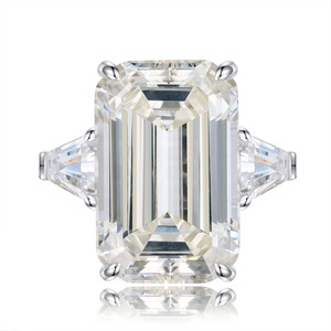 Anillo de Plata S925 con <span class=keywords><strong>Diamante</strong></span> de Alto Carbono de 30ct, <span class=keywords><strong>13</strong></span> * 20, Color Blanco G, Elegante, Simple, Moderno y Versátil, Joyería para Mujer - Product Image 1