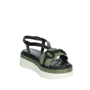 Sandali con tacco nero/verde 220973 - Product Image 5