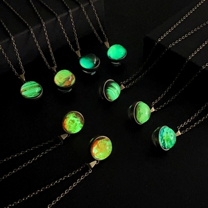 Collier Pendentif Vintage Personnalisé pour Hommes et Femmes, avec Boule de Verre Lumineuse des Huit Planètes (<span class=keywords><strong>Terre</strong></span>, <span class=keywords><strong>Mars</strong></span>) - Product Image 4