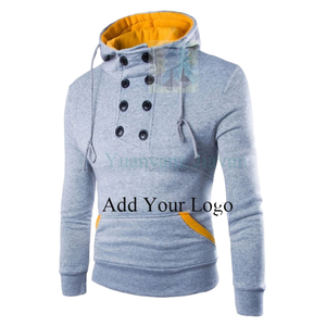 Nouveau Manteau à Capuche en Molleton Solide pour Homme, Coupe Ample, Longueur Standard, en Polyester/Coton, Idéal pour l'Automne - Product Image 2