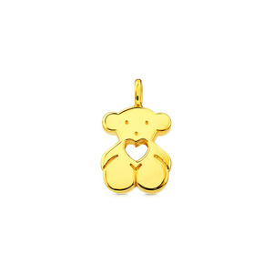 Joyería Fina, Dijes de Osito de Peluche Coloridos, Zirconia Arcoíris, Esmalte, Piedra Natural, Chapado en Oro y <span class=keywords><strong>Plata</strong></span>, <span class=keywords><strong>Colgantes</strong></span> para Collar DIY - Product Image 4