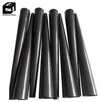 Tabung Serat Karbon OEM Ringan dengan Tabung Serat Karbon Berkualitas Tinggi, Tabung Tapered Ukuran Besar dalam 60mm 80mm 100mm