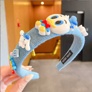 Mignonnes filles cheveux accessoires enfants couleur bonbon dessin animé antidérapant sans couture bandeaux alice bande bandeau - Product Image 5