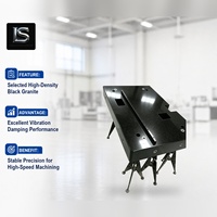 Table d'inspection en granit avec support en acier pour vérification dimensionnelle en atelier