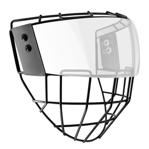 Un Escudo de <span class=keywords><strong>casco</strong></span> de hockey híbrido transparente que integra una media visera y una jaula de burbujas para una seguridad y visibilidad inigualables - Product Image 2