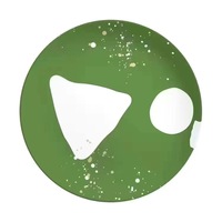 Ensemble d'assiettes à dîner en plastique recyclé RPET à imprimé léopard - Vaisselle écologique sans BPA, alternative à la mélamine pour restaurant et maison