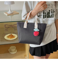 Nouveauté 2026 : Sac de Tutorat Léger et Spacieux en Nylon à Pois, Style Preppy, pour Collégiens et Lycéens