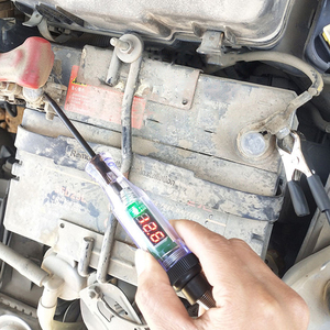 Probador de circuito Digital LCD automotriz de 6-24V, pantalla LED de voltaje Digital, probador de luz de bajo voltaje para coche y camión con sonda de acero inoxidable - Product Image 3