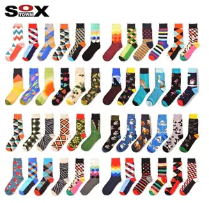 Calcetines de algodón con diseño colorido para hombre, calcetín Unisex, 2022