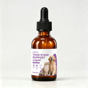 Waylemo Gouttes <span class=keywords><strong>de</strong></span> Soin Anti-Traces <span class=keywords><strong>de</strong></span> Larmes pour Chats et Chiens avec Probiotiques, Régulent la Digestion et Préviennent les Taches Répétitives 60ml - Product Image 1