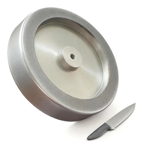 Meule à lamelles CBN 200 mm haute dureté pour affûtage <span class=keywords><strong>de</strong></span> couteaux T7 T8, arbre 12 mm, grain 80 - Product Image 2