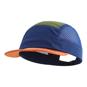 Gorra de camping de malla de 5 paneles personalizada, gorras de nailon de secado rápido para correr al aire libre, gorra de pico de pato para hombre y mujer - Product Image 5