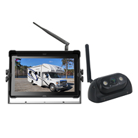 Moniteur 4 canaux à grand écran de 10,1 pouces avec IA BSD, vision nocturne IR étanche, caméra latérale pour camping-car, installation facile, caméra de voiture sans fil