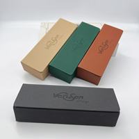 Étui à lunettes en cuir PU tendance, logo personnalisé, portable, fait main, magnétique, étui à lunettes élargi, modèle d'emballage pour lunettes