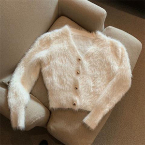 Maglioni Corrped 2026 di Tendenza, Top Corti Casual Semplici e <span class=keywords><strong>Sexy</strong></span>, Pullover Lavorati a Maglia a Maniche Lunghe, Mini <span class=keywords><strong>Cardigan</strong></span> Morbidi per Donna - Product Image 6