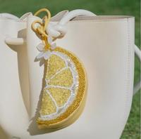 Kit DIY de petit sac bandoulière perlé pour femme, sac à lèvres bohème citron avec perles colorées faites à la main