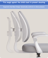 Chaise d'étude ergonomique moderne en plastique pour enfants, prix d'usine, OEM, avec fonctions de sécurité, réglable en hauteur, pour salon d'enfants