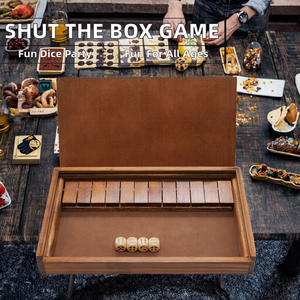 Juegoal Shut the Box, Gioco da Tavolo in Legno Personalizzabile con 12 Numeri e Coperchio per Bambini, Adulti e Famiglie, da 2 Giocatori e Oltre - Product Image 2