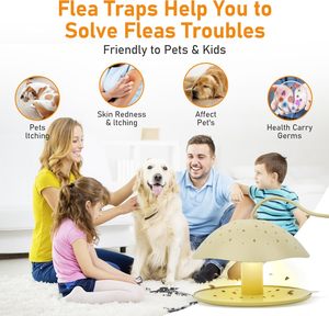 Flea Trap Refill Đĩa Thay Thế Keo Bảng Phù Hợp Vuông Bọ chét Giường Bug Bẫy Cho Bên Trong Nhà Bạn Thay Thế Miếng Đệm Dính - Product Image 4