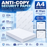 Papier de sécurité anti-copie A4 120 g/m², COPY VOID, anti-contrefaçon pour certificats, contrats, rapports, lettres d'autorisation