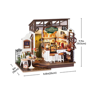 <span class=keywords><strong>Robotime</strong></span> Rolife Vente <span class=keywords><strong>en</strong></span> gros Jouets <span class=keywords><strong>en</strong></span> <span class=keywords><strong>bois</strong></span> Kit artisanal Maison miniature DIY DG162 Slow Life Cafe House Puzzles <span class=keywords><strong>3D</strong></span> - Product Image 1