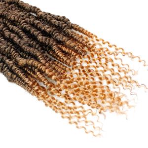 Extensions de cheveux synthétiques pré-bouclées Bomb Twist pour tresses, dreadlocks, style Springy Passion, crochet, trame unique, 14 pouces, 24 mèches - Product Image 5
