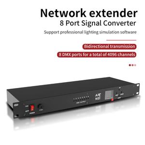 AICPOSE - Expansor de Red DMX Artnet de 8 Vías, Protocolo DMX512, Controlador Art Net de 8 Puertos - Product Image 1