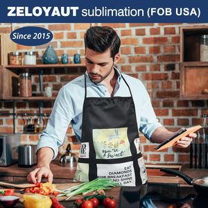 Wholesale Custom Logo Sublimation <strong>Bib</strong> Apron for <strong>Adults</strong> <strong>Funny</strong> DIY Painting Kitchen Panel Cooking Apron with <strong>Adult</strong> Logo - Product Image 5