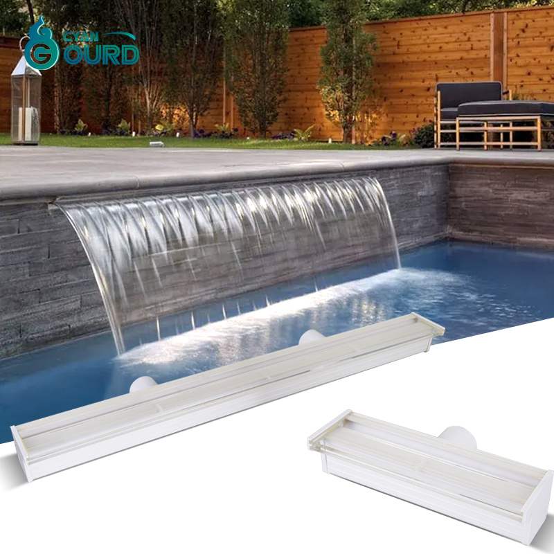 Outdoor Pool Waterfall Decorative Water Descent Fountain Effect Lighting Waterfalls for Swimming Pools