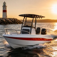 Nouveau bateau Chaser 430 en FRP certifié CE de 14 pieds avec console centrale, réservoir de carburant de 40 L, prêt pour moteur hors-bord de 30-60 CV, idéal pour la pêche côtière et les loisirs
