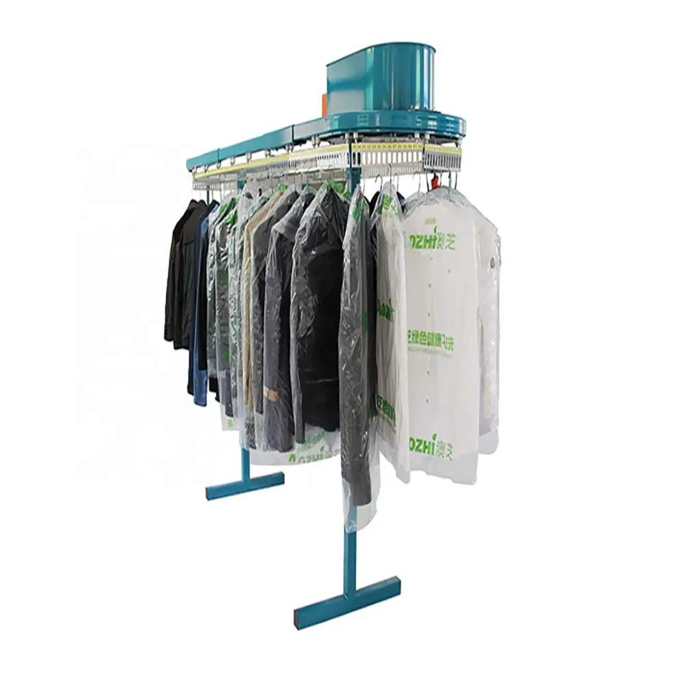 Système de convoyeur de vêtements de nettoyage à sec professionnel AOZHI pour accrocher des vêtements