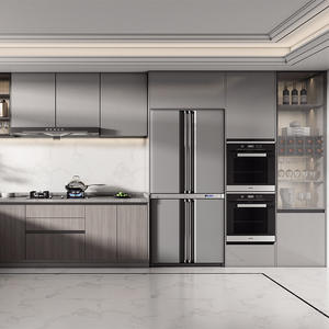 Luxury Solid Wood Framed Frameless Modern Modular <b>Kitchen</b> Cabinet Storage Set Multi-Functional Design Easy Installation for Home - Product Image 6