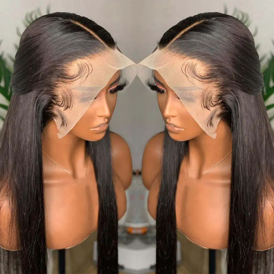 New Raw Brazilian Natural Human Hair Lace Front Wig For Black Women Glueless Full Hd Lace Frontal Wigs Human Hair Bundles Vendor