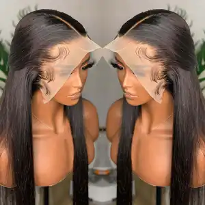 New Raw Brazilian Natural Human Hair Lace Front Wig For Black Women Glueless Full Hd Lace Frontal Wigs Human Hair Bundles Vendor