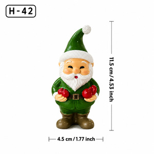 Nueva Figura de Gnomo Navideño de Resina, Adorno de Mesa con Sombrero de Santa Rojo y Verde, Gnomo con Bayas, Decoración Navideña para el Hogar y la Oficina, Regalo - Product Image 5