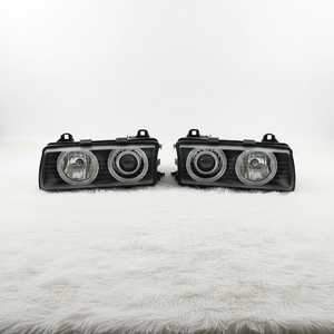 Faros Delanteros para <span class=keywords><strong>BMW</strong></span> <span class=keywords><strong>E36</strong></span> con <span class=keywords><strong>Ojos</strong></span> <span class=keywords><strong>de</strong></span> Ángel - Product Image 1