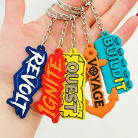 Personnalisez votre propre logo de marque, porte-clés en caoutchouc 3D souple en PVC, sans minimum de commande